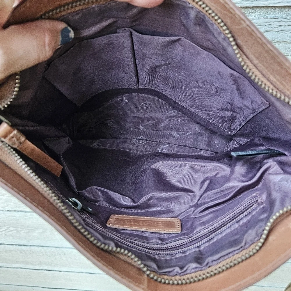 Born brown leather studded crossbody bag - Picture 8 of 12